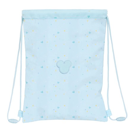Zainetto con Cordini Mickey Mouse Baby Azzurro Chiaro 26 x 34 cm