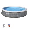 Bestway Piscina Gonfiabile Adulto Aro Ratan con Depuratore 396x84 cm Giardino 57376