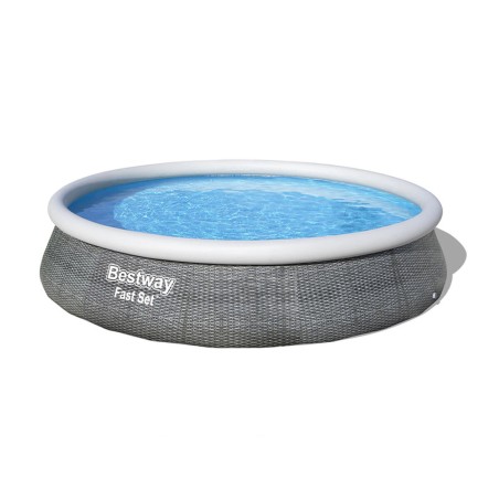 Bestway Piscina Gonfiabile Adulto Aro Ratan con Depuratore 396x84 cm Giardino 57376