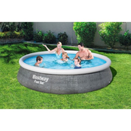 Bestway Piscina Gonfiabile Adulto Aro Ratan con Depuratore 396x84 cm Giardino 57376