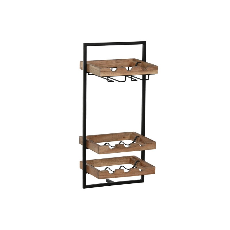 Portabottiglie Home ESPRIT Nero Naturale 35 x 25 x 75 cm Portabottiglie Home ESPRIT Nero Naturale 35 x 25 x 75 cm