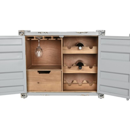 Portabottiglie Home ESPRIT Grigio Blu cielo 77 x 41 x 64 cm