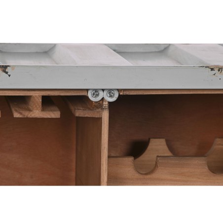 Portabottiglie Home ESPRIT Grigio Blu cielo 77 x 41 x 64 cm