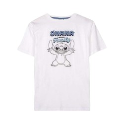 Maglia a Maniche Corte Uomo Stitch Bianco