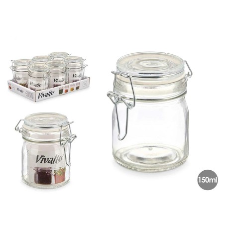 Barattolo di Vetro Vivalto 04-9411 Trasparente 150 ml (6 Unità)