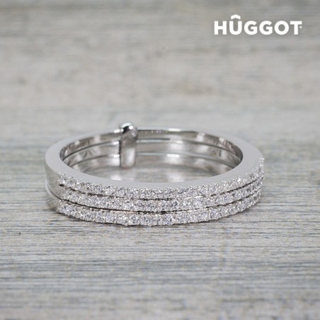 Anello in Argento Sterlina 925 con Zirconi Three Hûggot