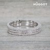 Anello in Argento Sterlina 925 con Zirconi Three Hûggot