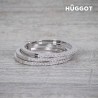 Anello in Argento Sterlina 925 con Zirconi Three Hûggot