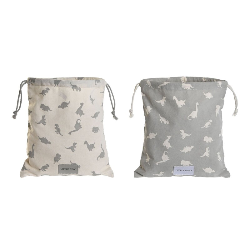 Zaino a Sacca per Bambini DKD Home Decor Bianco Grigio 24 x 2 x 26 cm (2 Unità) Zaino a Sacca per Bambini DKD Home Decor Bianco Grigio 24 x 2 x 26 cm (2 Unità)