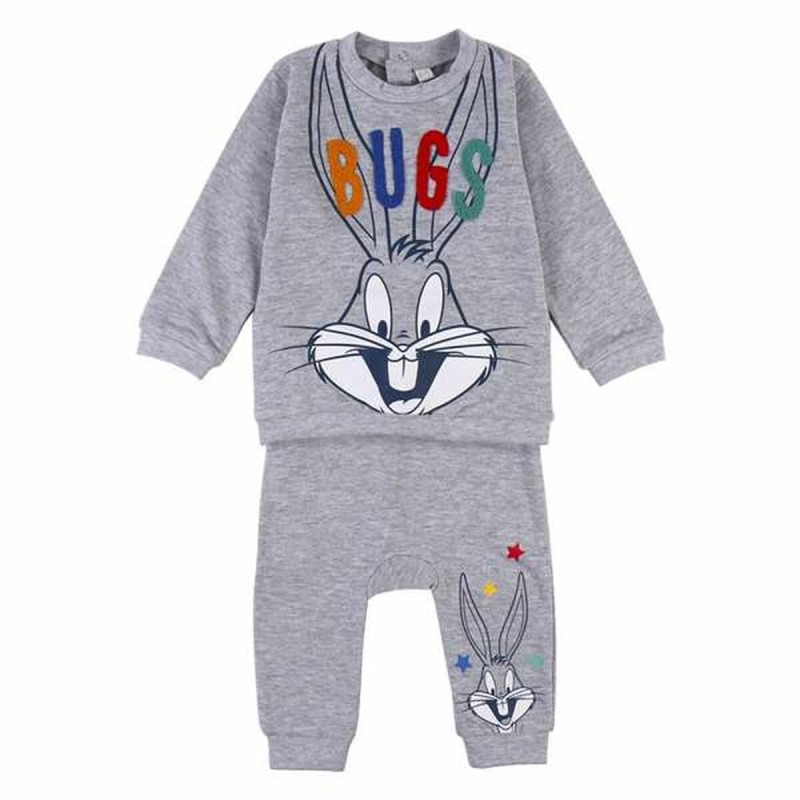 Completo Sportivo per Neonati Looney Tunes Grigio 3 Mesi Completo Sportivo per Neonati Looney Tunes Grigio 3 Mesi