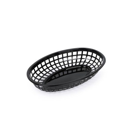 Cestino per il Pane Nero Plastica Ovale 24 x 15 x 4,5 cm (36 Unità)