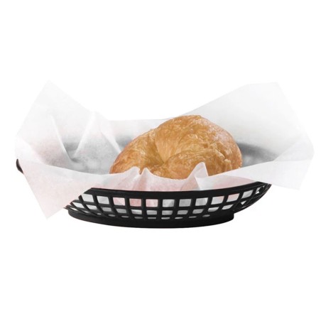 Cestino per il Pane Nero Plastica Ovale 24 x 15 x 4,5 cm (36 Unità)