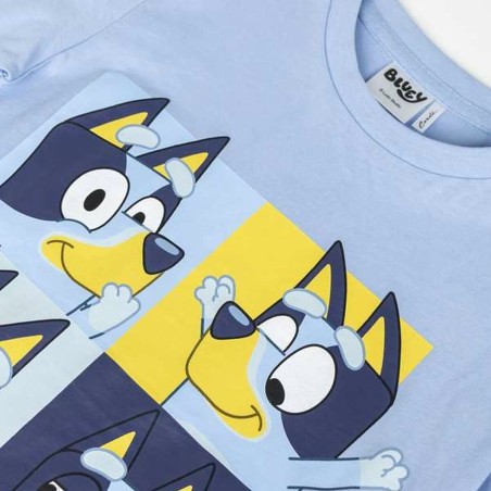 Maglia a Maniche Corte per Bambini Bluey Azzurro Chiaro 3 Anni