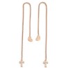 Orecchini Donna Amen CUORE CROCE CRISTALLI ROSE GOLD Argento puro 925