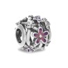 Perlina Donna Pandora OPENWORK PURPLE DAISY Argentato Viola
