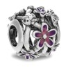Perlina Donna Pandora OPENWORK PURPLE DAISY Argentato Viola