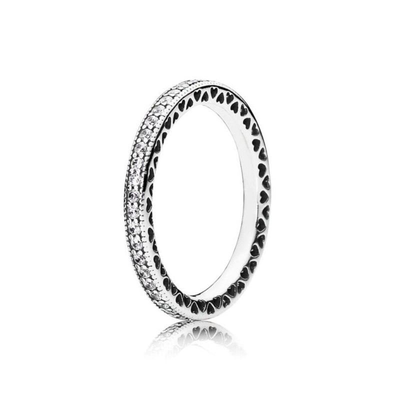 Anello Donna Pandora SPARKLE & HEARTS - RING - SIZE 50 Anello Donna Pandora SPARKLE & HEARTS - RING - SIZE 50