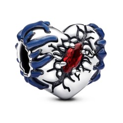 Perlina Donna Pandora STRANGER THINGS GLOW-IN-THE-DARK HEART Argentato