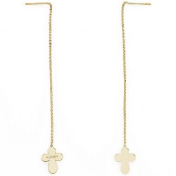 Orecchini Donna Amen CROCE GOLD Argento puro 925