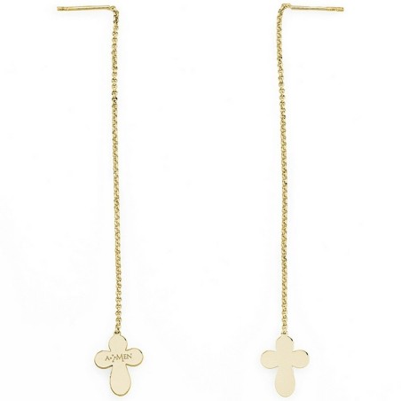 Orecchini Donna Amen CROCE GOLD Argento puro 925