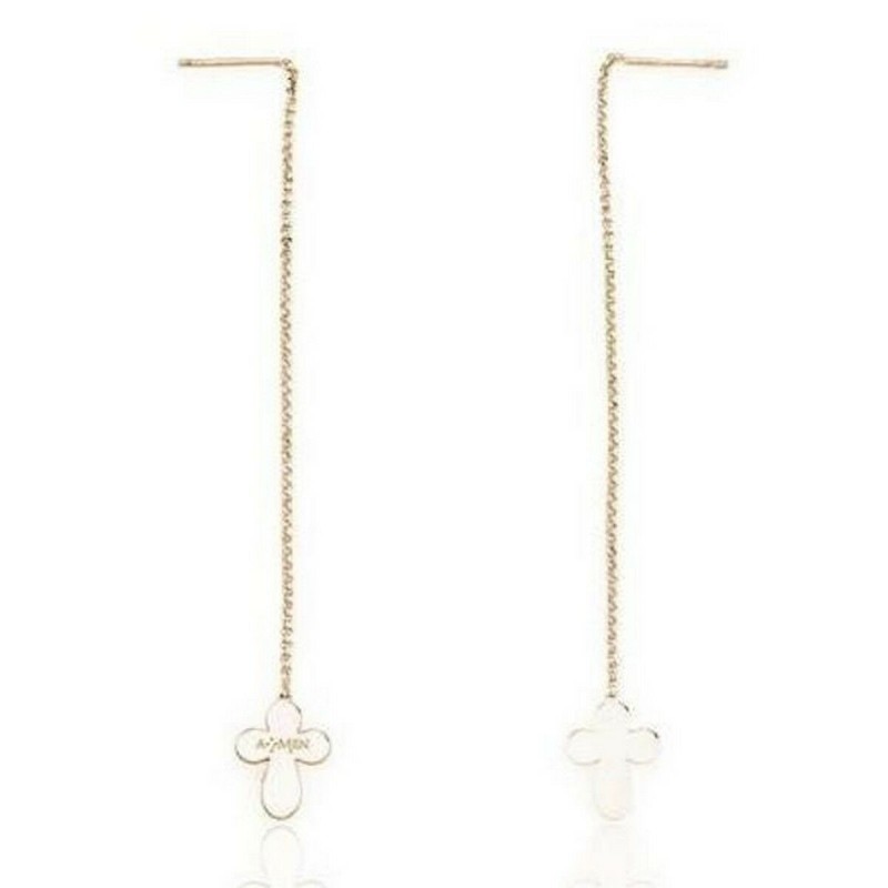 Orecchini Donna Amen CROCE ROSE GOLD Argento puro 925 Orecchini Donna Amen CROCE ROSE GOLD Argento puro 925
