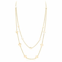 Collana Donna Amen CROCI CUORI DOPPIA