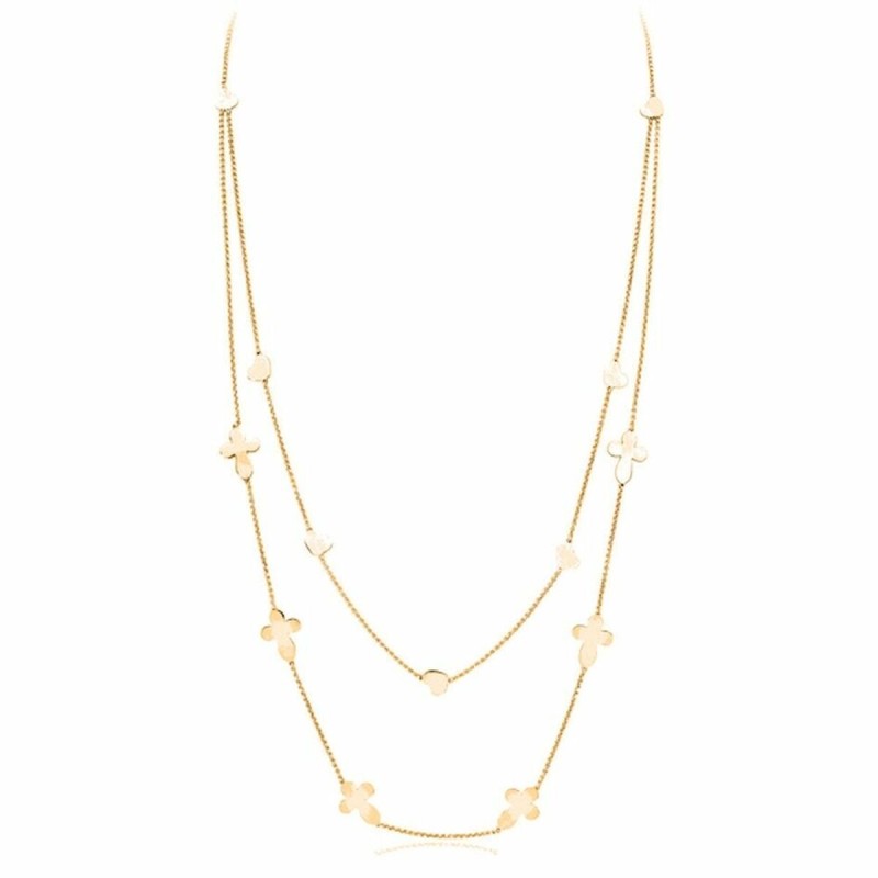 Collana Donna Amen CROCI CUORI DOPPIA Collana Donna Amen CROCI CUORI DOPPIA