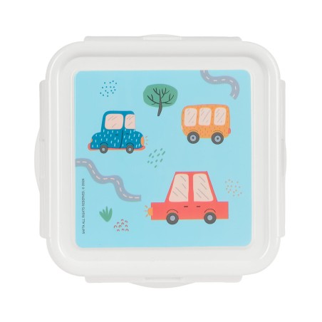 Porta pranzo Safta Coches Azzurro 13 x 7.5 x 13 cm