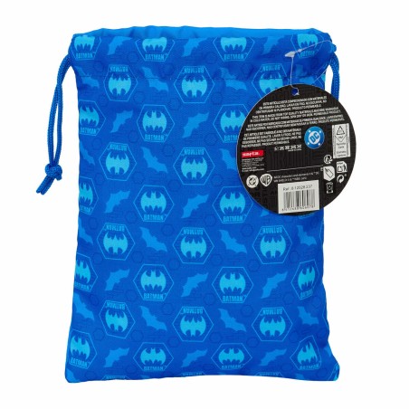 Cestino per la Merenda Batman Azzurro 20 x 25 cm