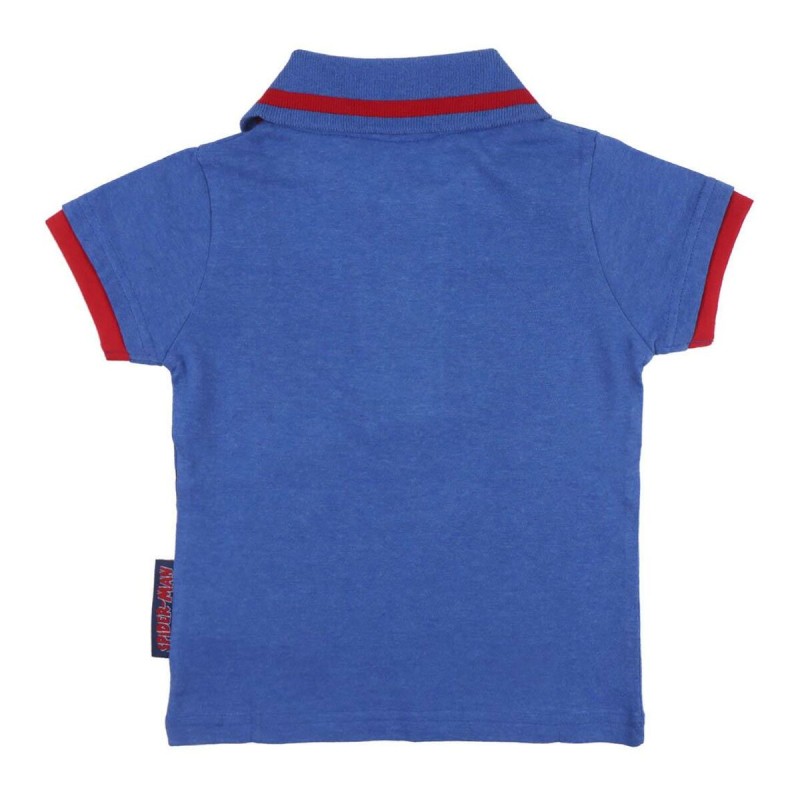 Maglia a Maniche Corte per Bambini Spider-Man Azzurro Maglia a Maniche Corte per Bambini Spider-Man Azzurro