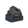 Letto per animali domestici DKD Home Decor Azzurro Marrone Grigio 72 x 61 x 34 cm