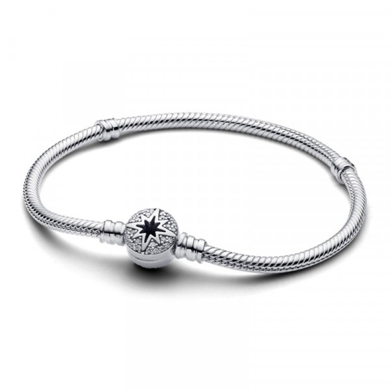 Bracciale Donna Pandora NORTH STAR CLASP SNAKE CHAIN - SIZE 19 19 cm Argentato Bracciale Donna Pandora NORTH STAR CLASP SNAKE CHAIN - SIZE 19 19 cm Argentato