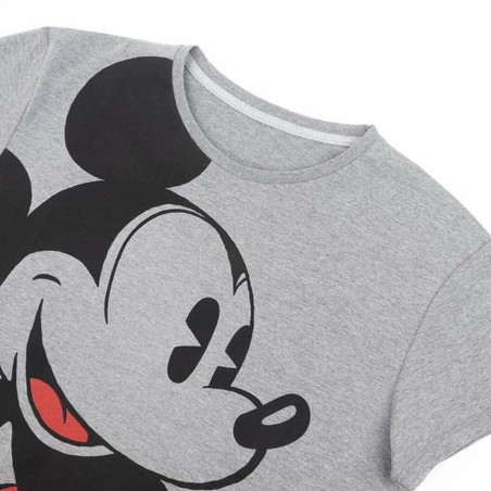 Maglia a Maniche Corte Donna Mickey Mouse Grigio scuro