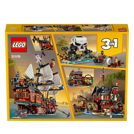 Set di Costruzioni   Lego 31109 Barco Pirata         Bianco Multicolore Bronce 3 in 1 1260 Pezzi