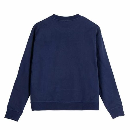 Felpa senza Cappuccio Donna Stitch Blu scuro S