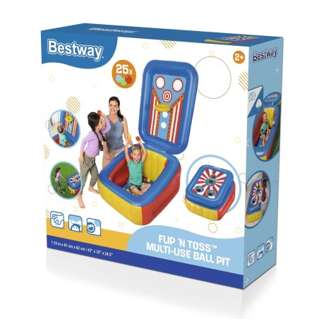 Bestway Piscina Gonfiabile Bambini con Palline 110x81x62 cm +2 Anni Giardino 52635