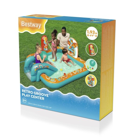 Bestway Piscina Gonfiabile Parco Giochi Hippie 193x152x74 cm +2 Anni Giardino 53164
