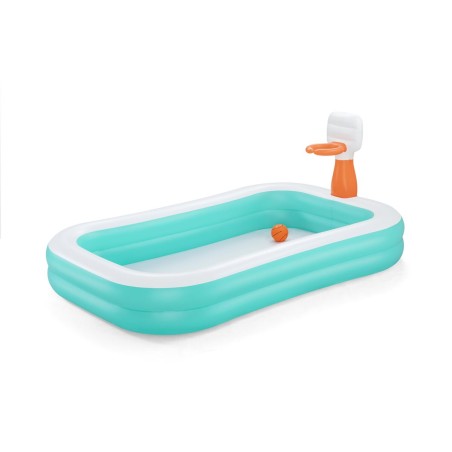 Bestway Piscina Gonfiabile Bambini Basket 251x168x102 cm +3 Anni Giardino 54445