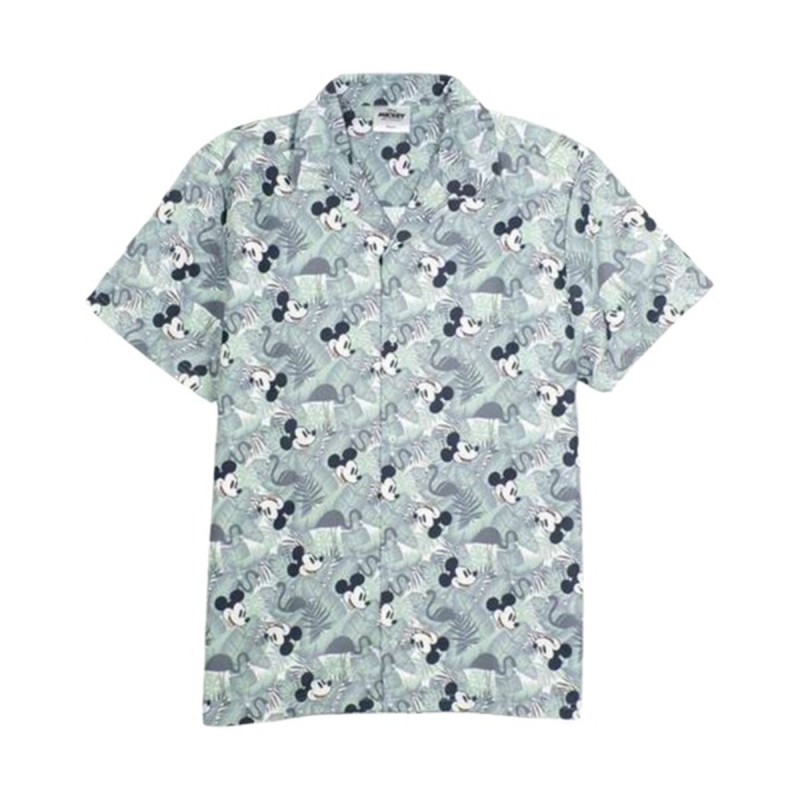 Maglia a Maniche Corte Uomo Mickey Mouse Verde Chiaro Maglia a Maniche Corte Uomo Mickey Mouse Verde Chiaro
