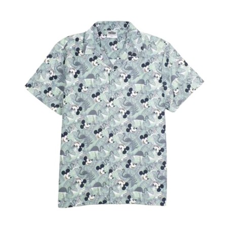 Maglia a Maniche Corte Uomo Mickey Mouse Verde Chiaro