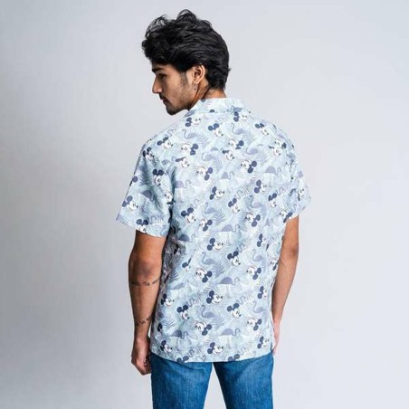 Maglia a Maniche Corte Uomo Mickey Mouse Verde Chiaro