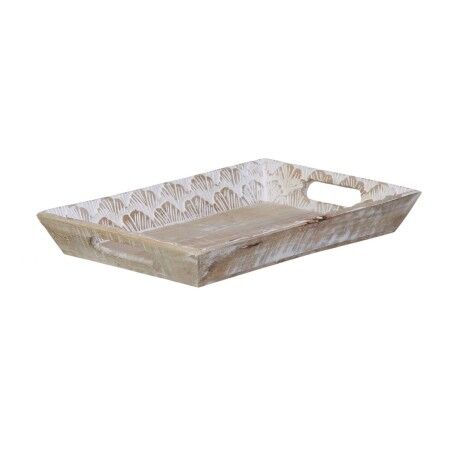 Vassoio per aperitivi 45,5 x 30,5 x 5,5 cm Bianco Legno di mango (2 Unità)