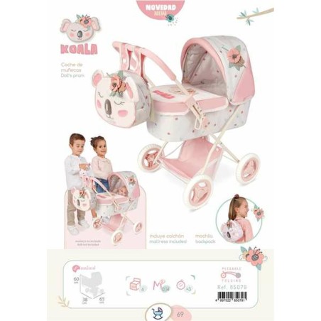 Carrozzina per Bambole Decuevas Koala 38 x 65 x 60 cm Pieghevole