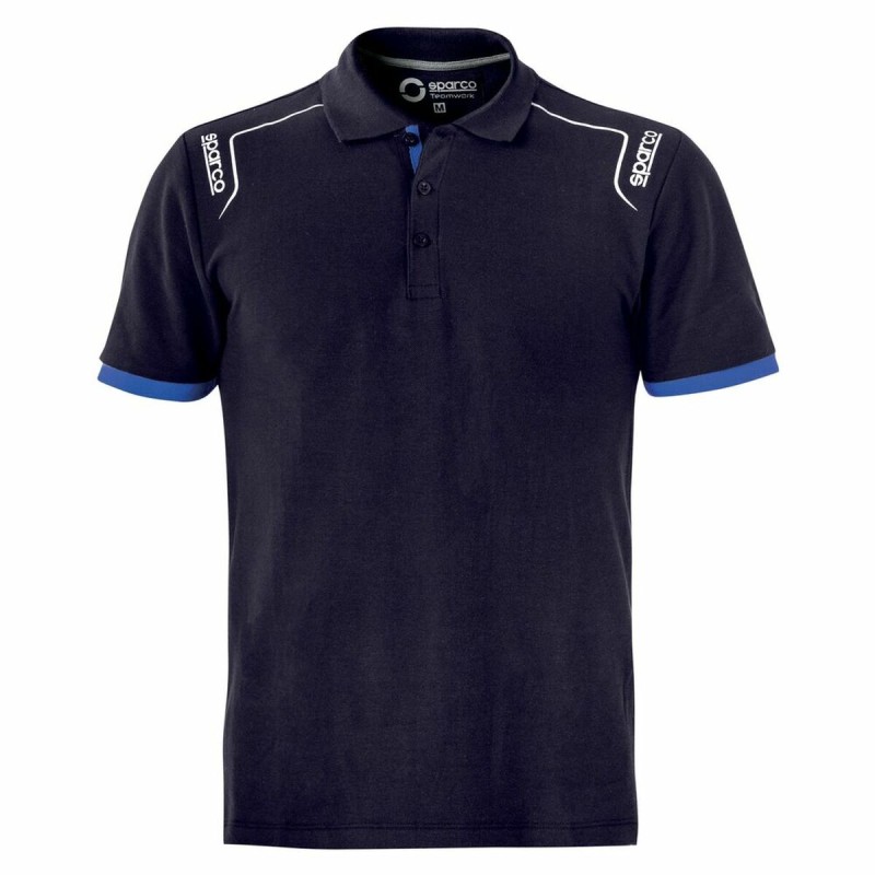 Polo a Maniche Corte Sparco Tech Stretch Blu Marino Polo a Maniche Corte Sparco Tech Stretch Blu Marino