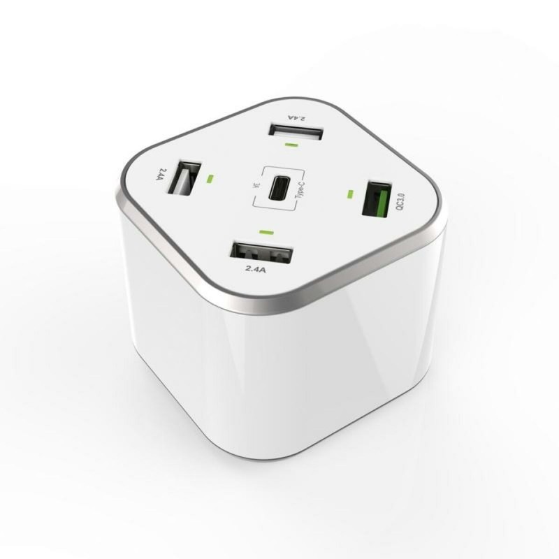 Caricabatterie USB Aisens ASCH-5PQC-W Bianco Caricabatterie USB Aisens ASCH-5PQC-W Bianco