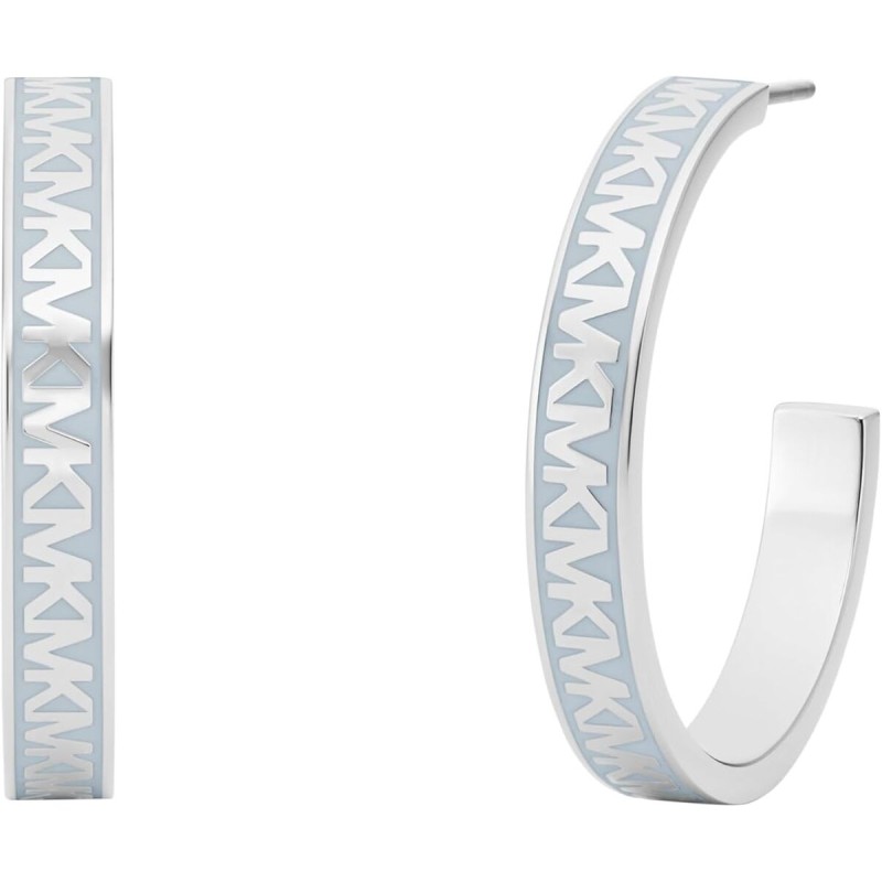 Orecchini Donna Michael Kors LOGO HOOP Acciaio inossidabile Argentato Orecchini Donna Michael Kors LOGO HOOP Acciaio inossidabile Argentato