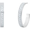 Orecchini Donna Michael Kors LOGO HOOP Acciaio inossidabile Argentato