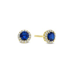 Orecchini Donna New Bling 9NB-1534 Dorato Azzurro