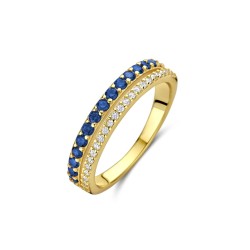 Anello Donna New Bling 9NB-1576-56 16 Dorato Azzurro