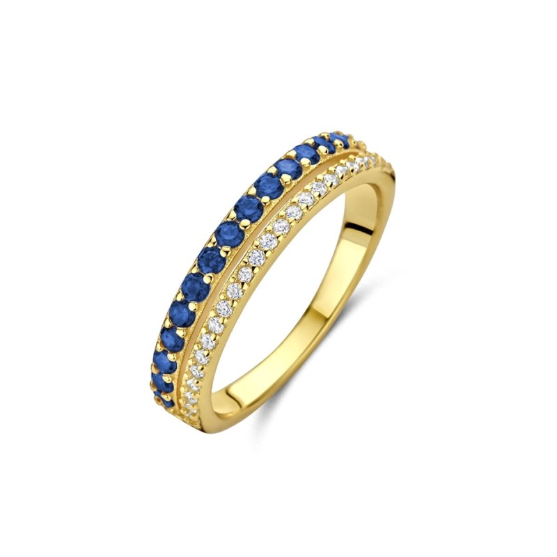 Anello Donna New Bling 9NB-1576-56 16 Dorato Azzurro Anello Donna New Bling 9NB-1576-56 16 Dorato Azzurro